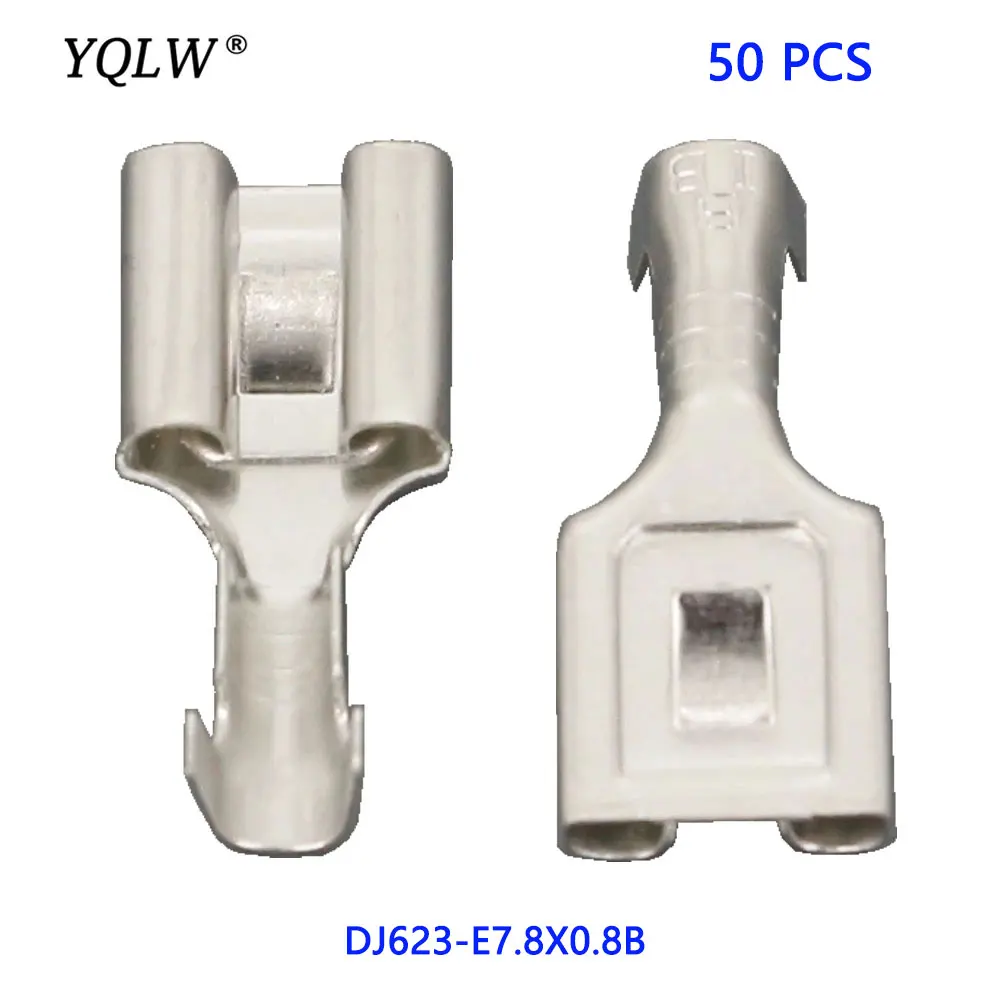 50 PCS 7.8 Series Terminal  Automotive Connector Terminals Pinch Strap DJ623-E7.8X0.8B