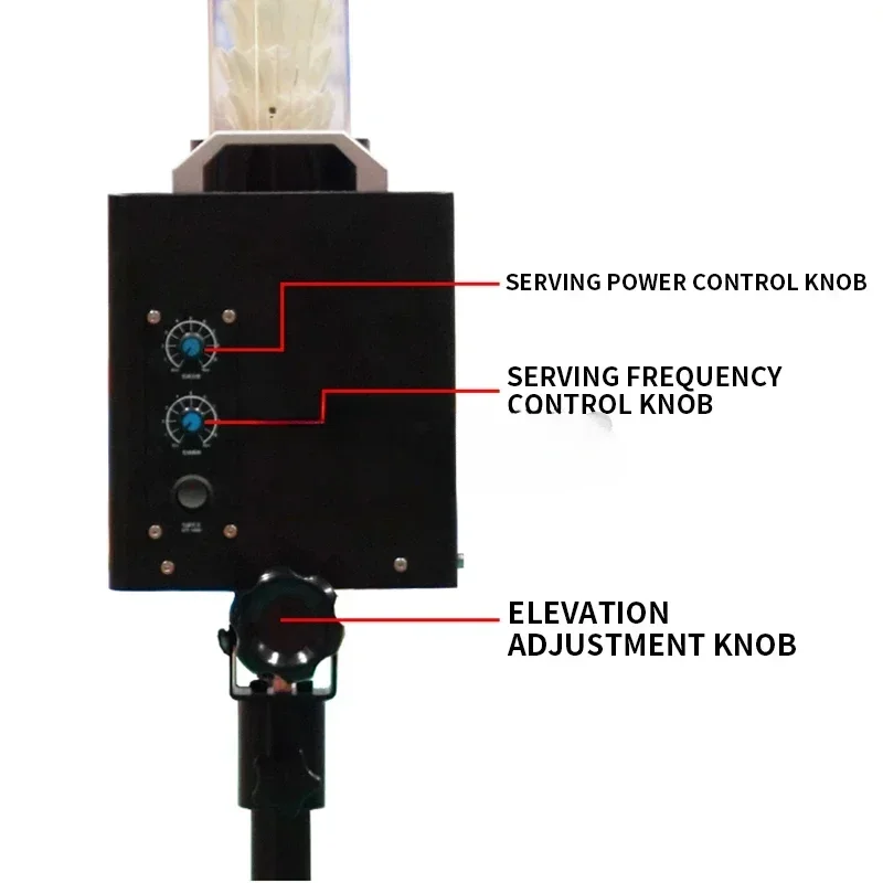 Badminton Ball Machine Fully Automatic Training Device with Lifting Height 0-80cm Adjustable SPT6000