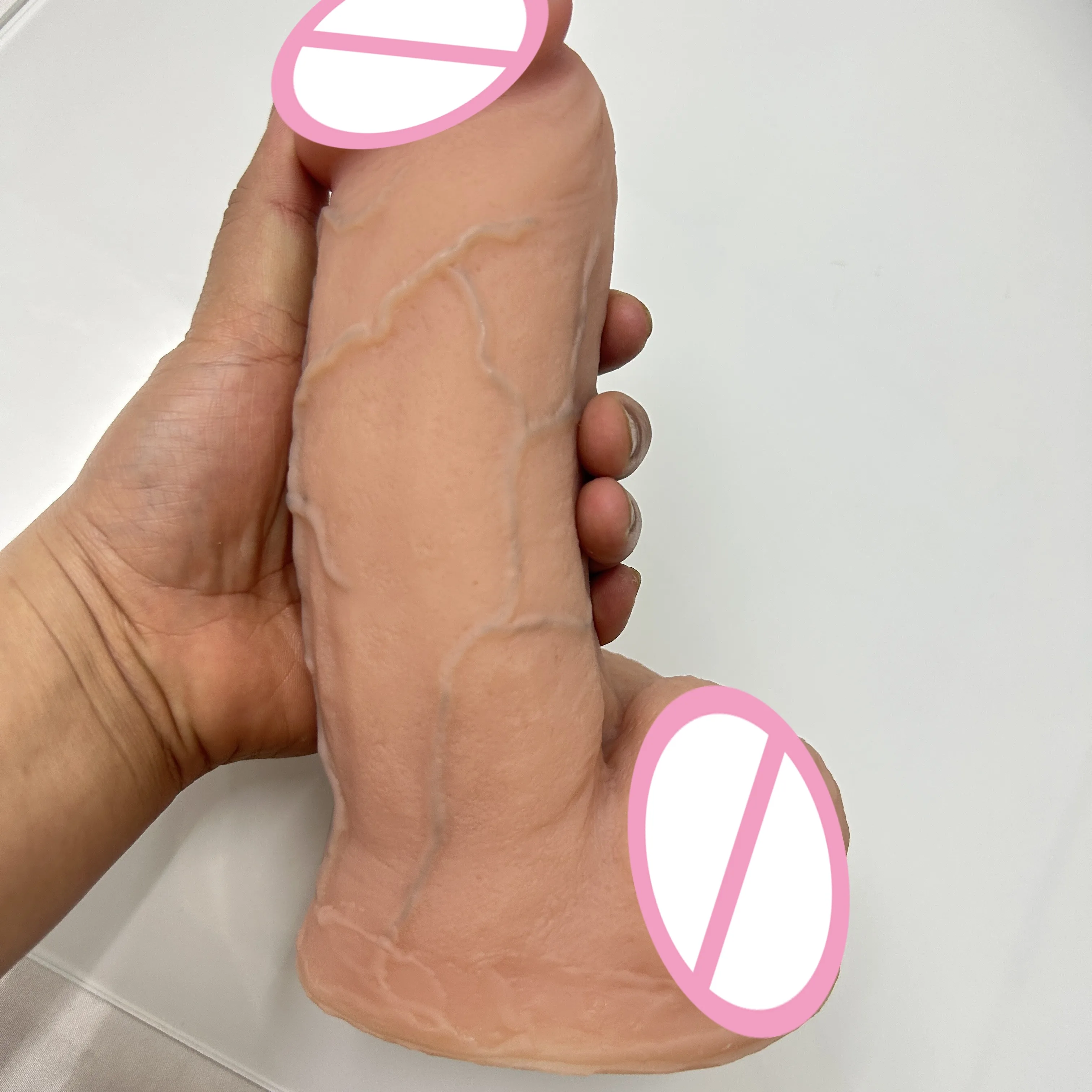 Adult Huge Make Up Dildo 64mm Big Dick Penis Xxl Realistic Silicone Dildos 2 Size Fake Penis Realista Adult Toys Sexo Piss Plug