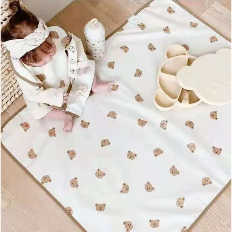 

Многоразовый детский коврик для пеленания, водонепроницаемый складной матрас для новорожденных, портативный многофункциональный дорожный напольный игровой коврик