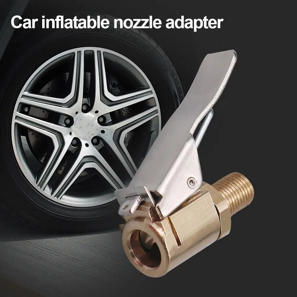 

8mm Car Truck Tire Brass Air Inflator Pump Valve Connector Adapter Relief Safety Valve Tyre Wheel Clip-on Tool With L2Z9