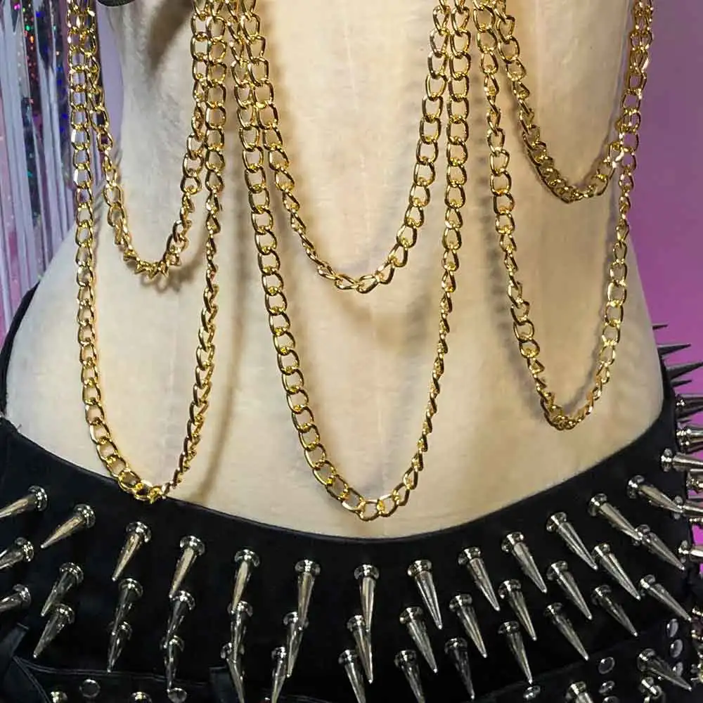 Teen DIY 2025 Emo Punk Rock Studded E-Girls Eco Grunge 90s Y2K Vegan Leather TOPS Goth Kawaii Gothic Harnesses Tank Harajuku