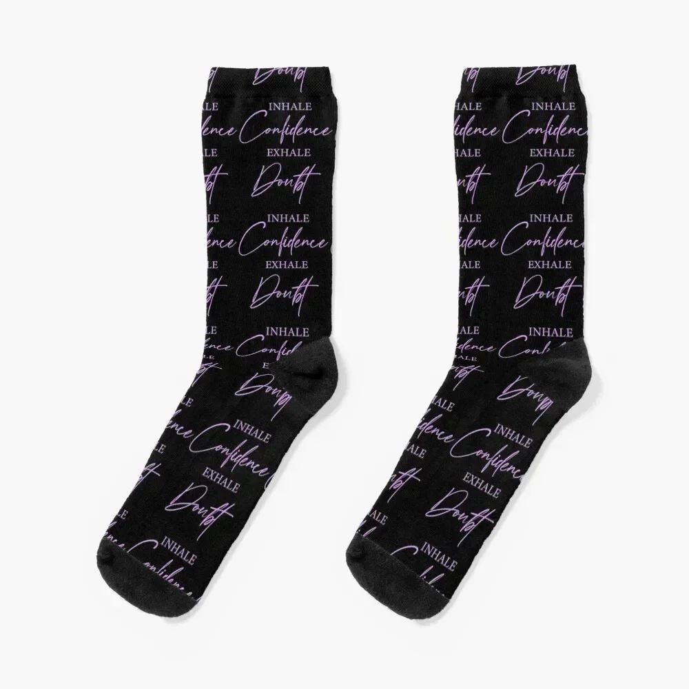 

Inhale confidence exhale doubt emma lovewell quote classic tshirts Socks warm winter christmas gifts luxe Mens Socks Women's