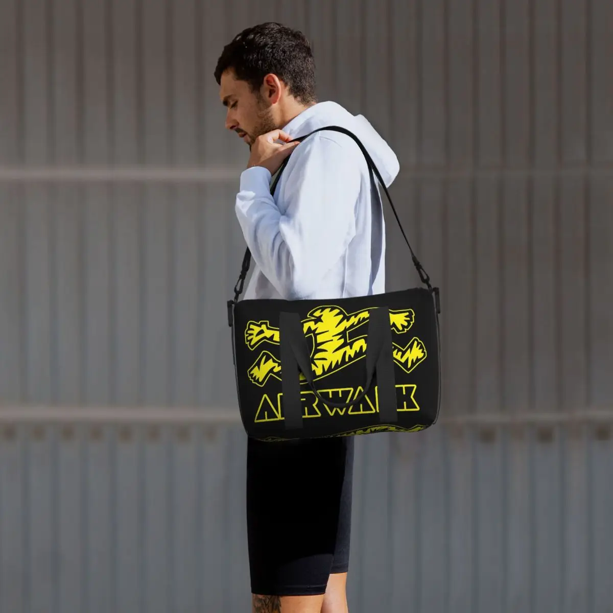 مخصص الوشم المدرسة القديمة Airwalk الشاطئ حقيبة سفر سعة كبيرة حمل الحقائب لصالة الألعاب الرياضية النساء التسوق حقيبة كتف واق من المطر #4