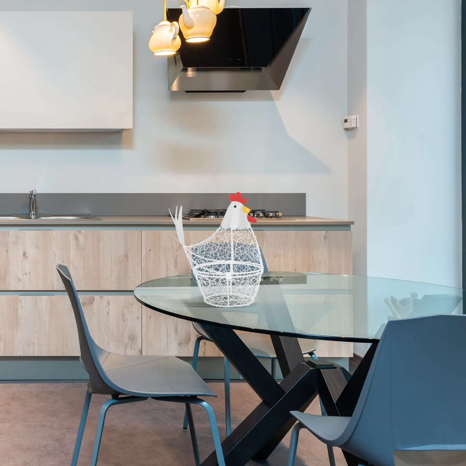 

Chicken Shaped Egg Basket Large Capacity Mesh Wire Storage Basket For Kitchen Home Decorative Organizer Household Food