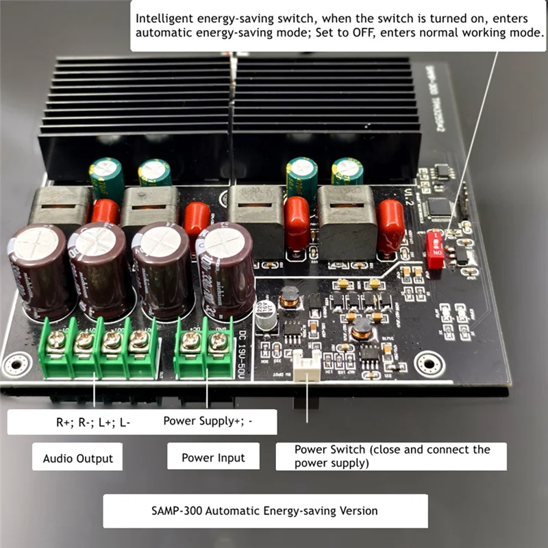A29F-SAMP-300 TPA3255 Dual Core 2-Channel Power Amplifier 600W+ 600W Board With Automatic Energy-Saving Functionality Version