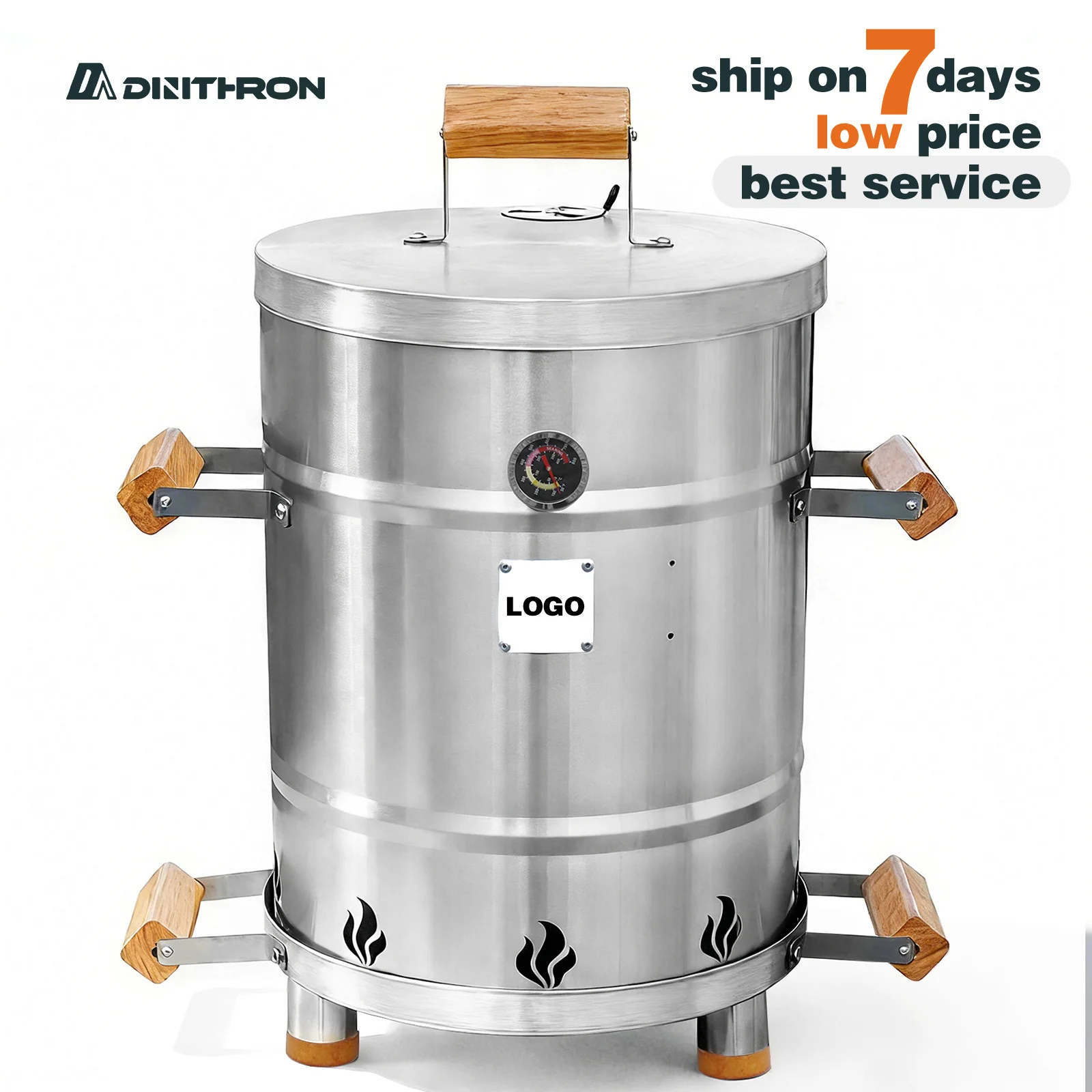 High Efficiency Portable Wood Burning Smokeless Stove Barrel-Metal for BBQ Heating & Outdoor Kitchen