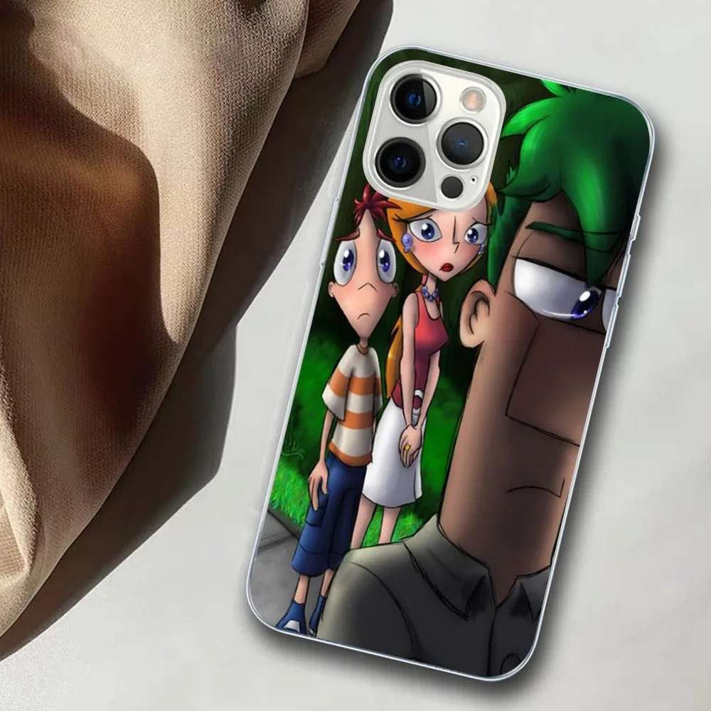 Disney Phineas and Ferb Phone Case For iPhone 15 14 11 12 13 Mini Pro XS Max Cover 6 7 8 Plus X XR SE 2020 Funda Shell