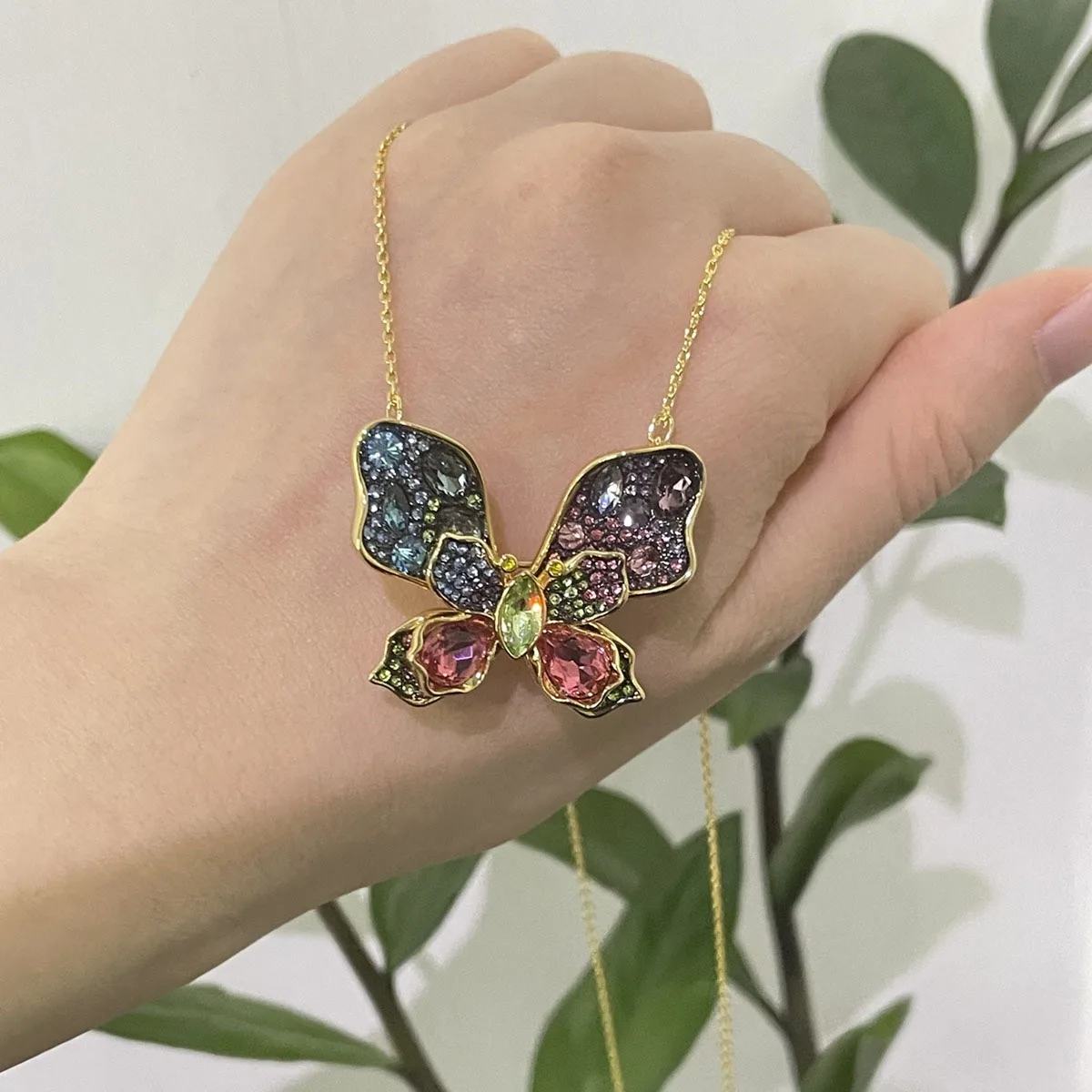 Original 2025 nuevo conjunto de joyería fina pendientes de mariposa asimétricos collar de mariposa anillos para mujer regalo romántico