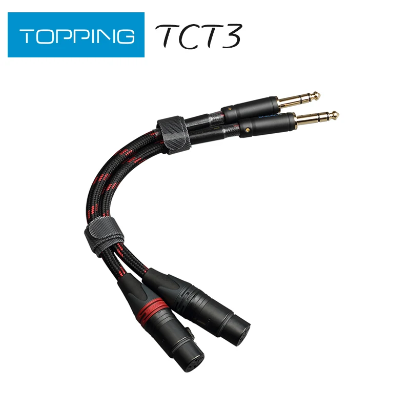 TOPPING TCT3 HIFI Audio Cable Big Three Core 6.35 Revolution XLR Female Head Balance Cable