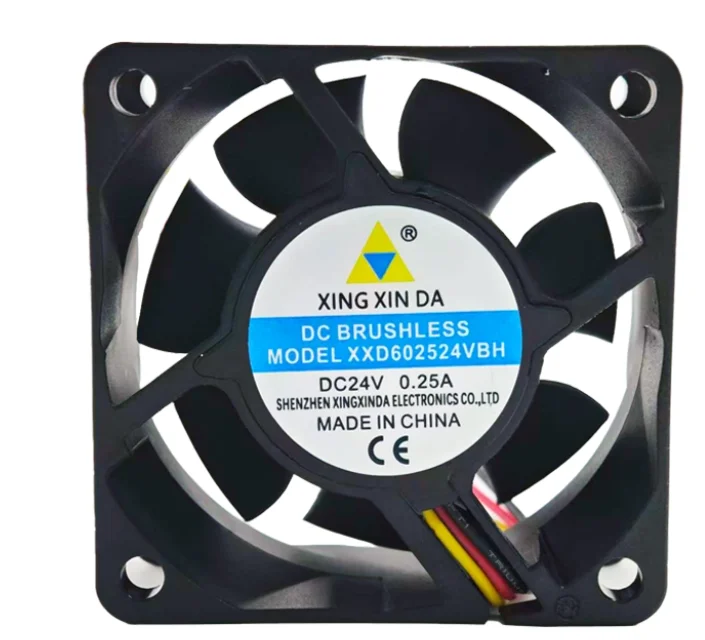 

XXD602524VBH DC 24V 0.25A 60x60x25mm 3-Wire Server Cooling Fan