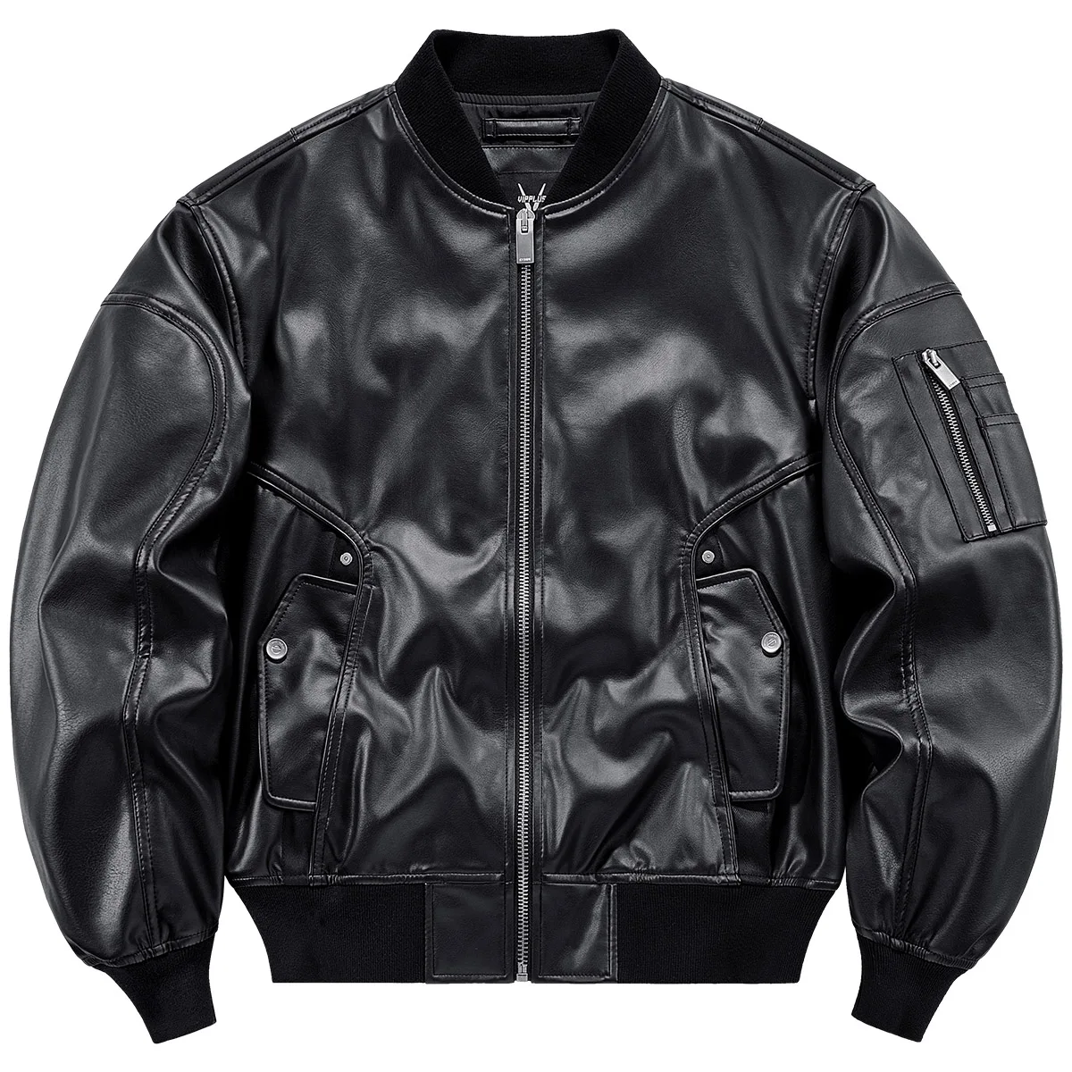 

Мужская кожаная куртка VIP Deconstructed MA Pilot из искусственной кожи, свободного кроя, в американском стиле, для мотоциклистов, модная молодежная модель с длинными рукавами