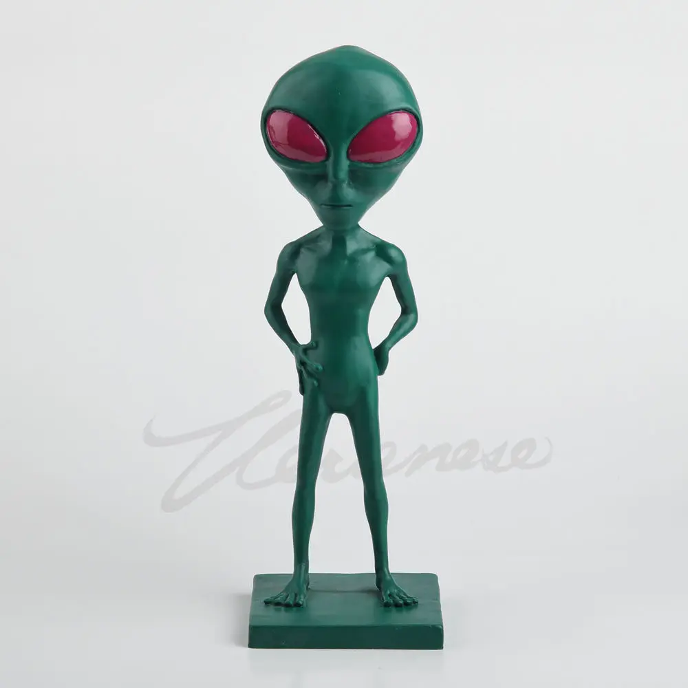 Alien Figurines Resin Statue Extraterrestrial Sculpture Sci-Fi Ornament for Home Office Desktop Living Room Bookshelf Decoration