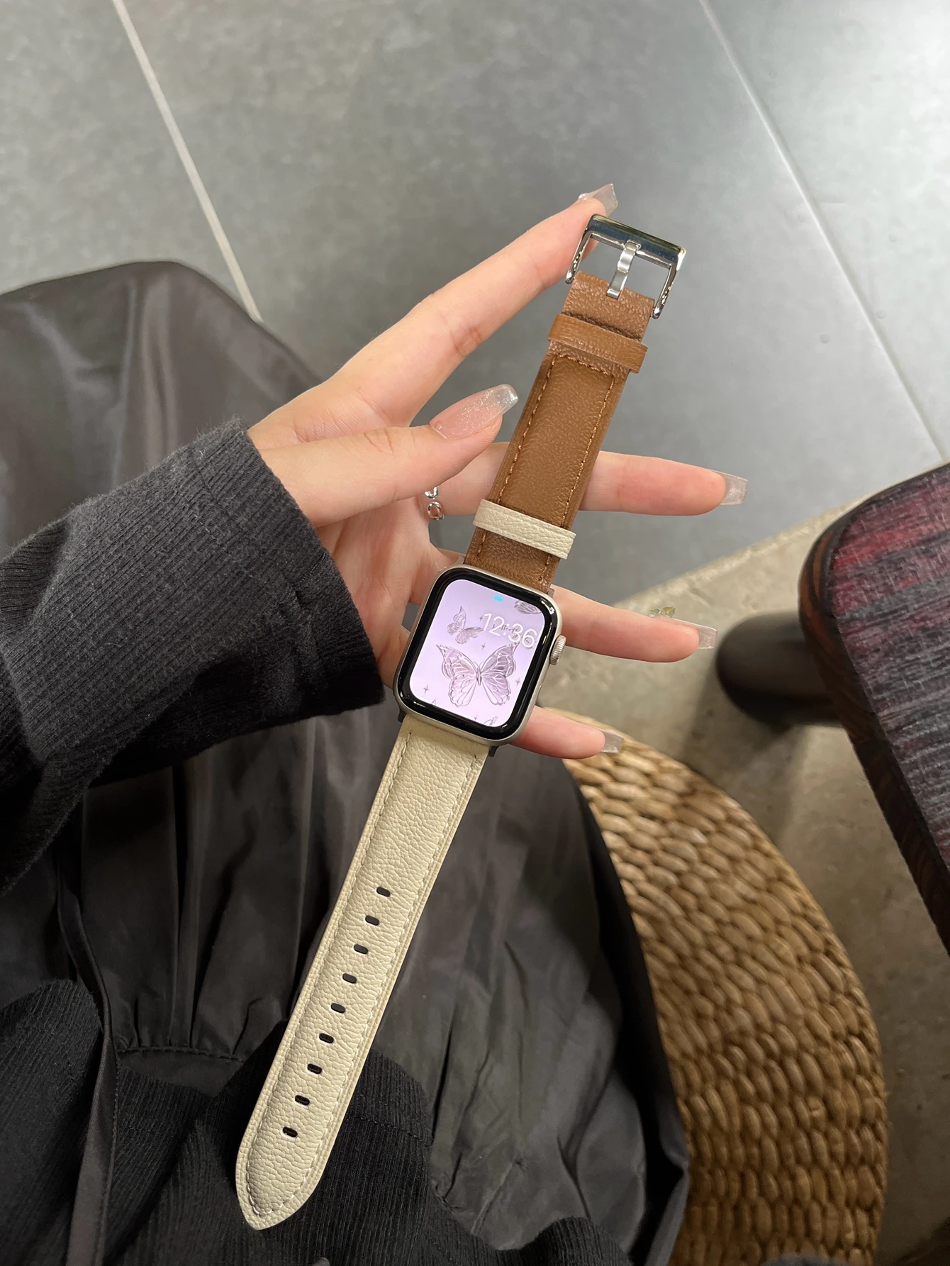 Leather loop women Correa For Apple Watch band Series Ultra 10/9/8/7/6/5/4 38mm 40mm 41mm 42mm 44mm 45mm 46mm 49mm Strap