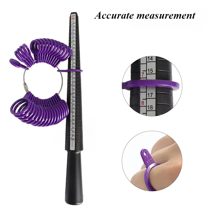 

1pc Jewellery Tools Ring Size Mandrel Stick Finger Gauge Ring Sizer Measuring Jewelry Tool Ring Size Fashion Jewellery Tools