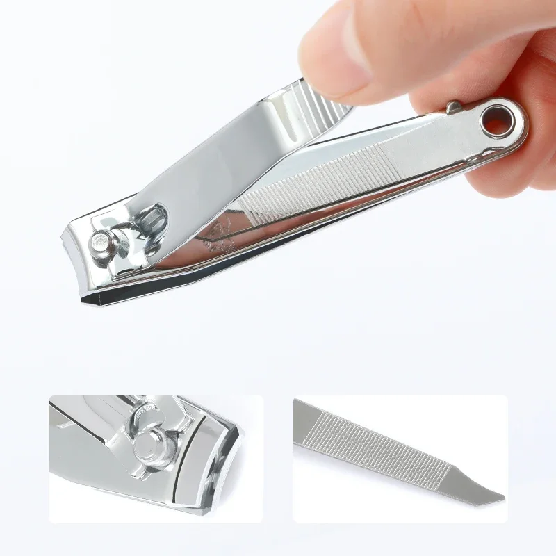 Stainless Steel Nail Cutter With Nail File Flat Clipper Fit for Big Size Fingernail Toenail Tips Cutter Trimmer Nail Care Tool image 2
