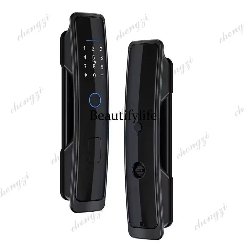 Graffiti smart fingerprint  Automatic electronic lock Wooden door pass lock Indoor household fingerprint lock Entry door