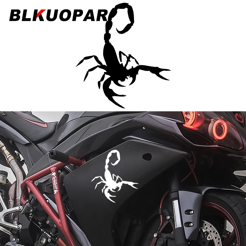 

BLKUOPAR «Скорпионы», тонкая наклейка, виниловая наклейка для автомобиля, водостойкая 3D наклейка для гонок на мотоциклах, JDM, индивидуальные автомобильные аксессуары с животными