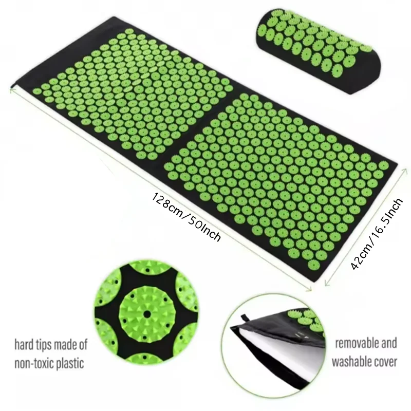Yoga Acupuncture Pad Acupoint Massage Fitness Pilates Finger Pressure Sponge Foot Massage Pads Stress Relief for Neck Back Pain