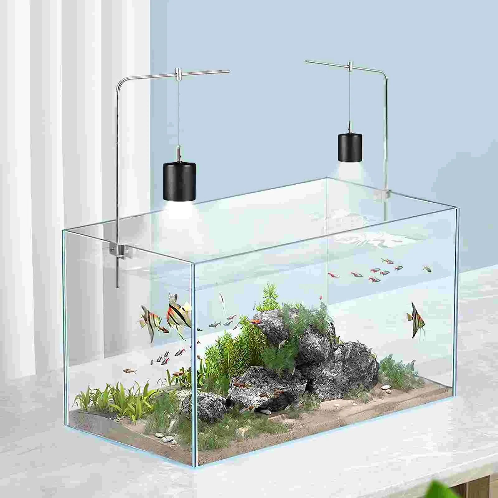 Support de lumière pour aquarium, filtre de poisson, approvisionnement précieux, décorations, lumières LED pour petit argent, alliage d'aluminium T1