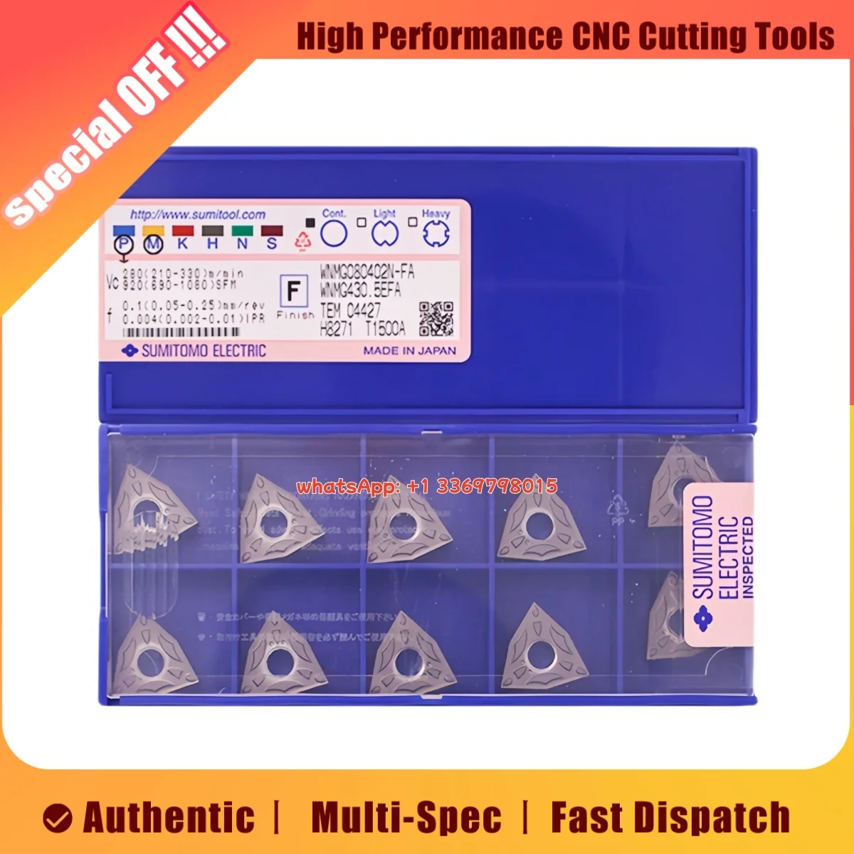 

1pcs 10pcs SUMITOMO Original 6NC-WNGA 6NC-WNGA 08 04 04 BNC2010 CBN blade