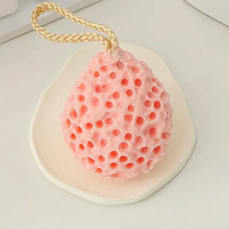 Ultra Soft Honeycombs Bath Sponge With Rope Cleaning Brush Shower For Rich Lather Deep Cleaning Smooth-Skin For Shower Bath