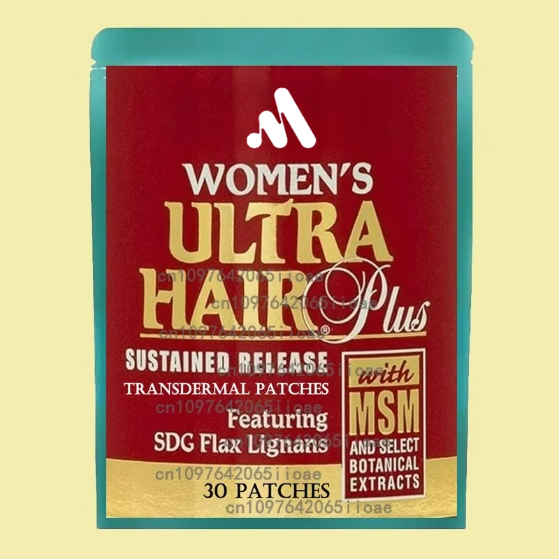 

30 Patches Female Hormones -Women’s Ultra Hair Plus Transdermal Patches Estrogen Patch