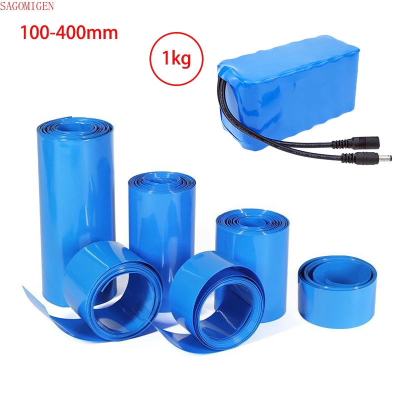 1kg Blue PVC Heat Shrink Tube 18650 Lithium Battery Shrink Film Blue Insulating Heat Shrink Tube 21700/32650 Battery Shrink Film