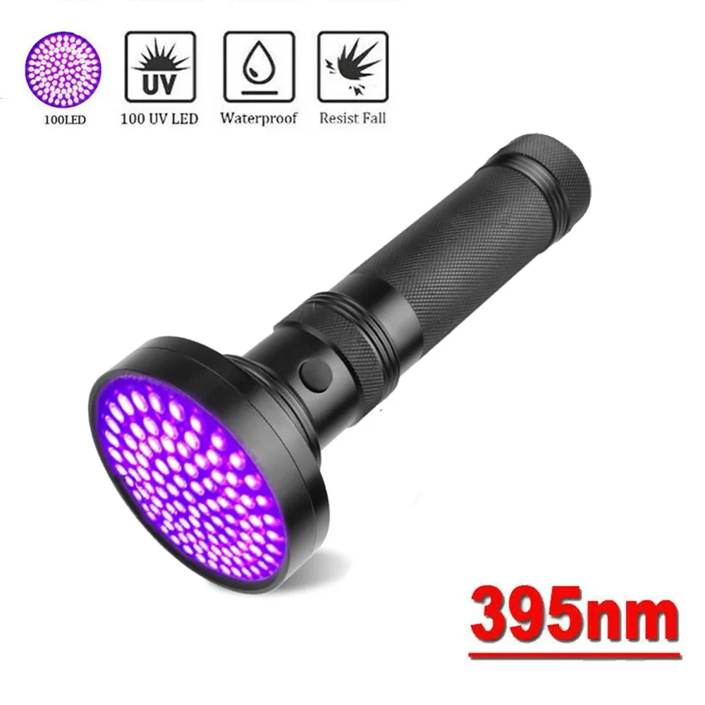 

UV Flashlight Purple Light Torch 9/12/21/51/100 LED UV LED Flashlight UV Light 395nm LED for Dry Pets Urine Stains Bug