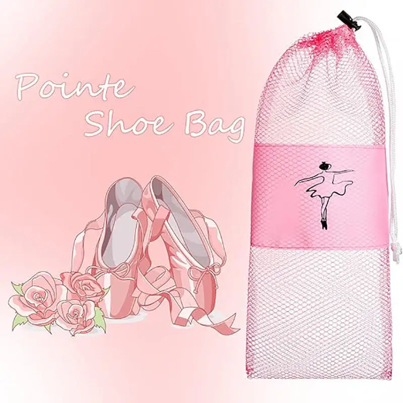 Sac de ballet Wstring de proximité pour filles, sac de ballet pour documents blancs, chaussures à pointe de ballerine, accessoires de danse de ballet, 5 pièces