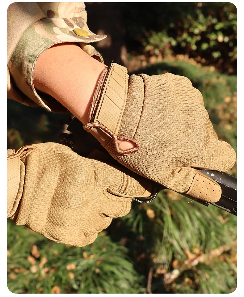 Taktische Touchscreen-Vollfingerhandschuhe für Herren, kompatibel mit Kampfschießen, Jagd, Outdoor-Sport, Arbeit, Fäustlinge – Detail 7