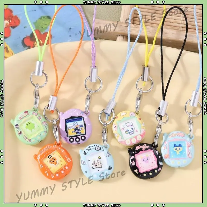 Miniature Simulated Tamagotchi Model Pendant Kawaii Mini Alloy Keychain Charm For Phone Mini Scale Doll Diy Decoration