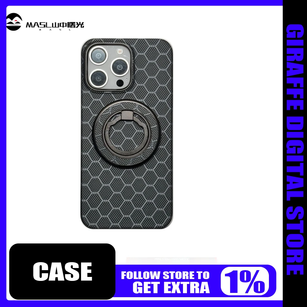 

MASL Aramid Fiber Case Cover iPhone16ProMax Case Magsafe Magnetic Wireless iPhone15RPro Customized Thin And Light Fashion