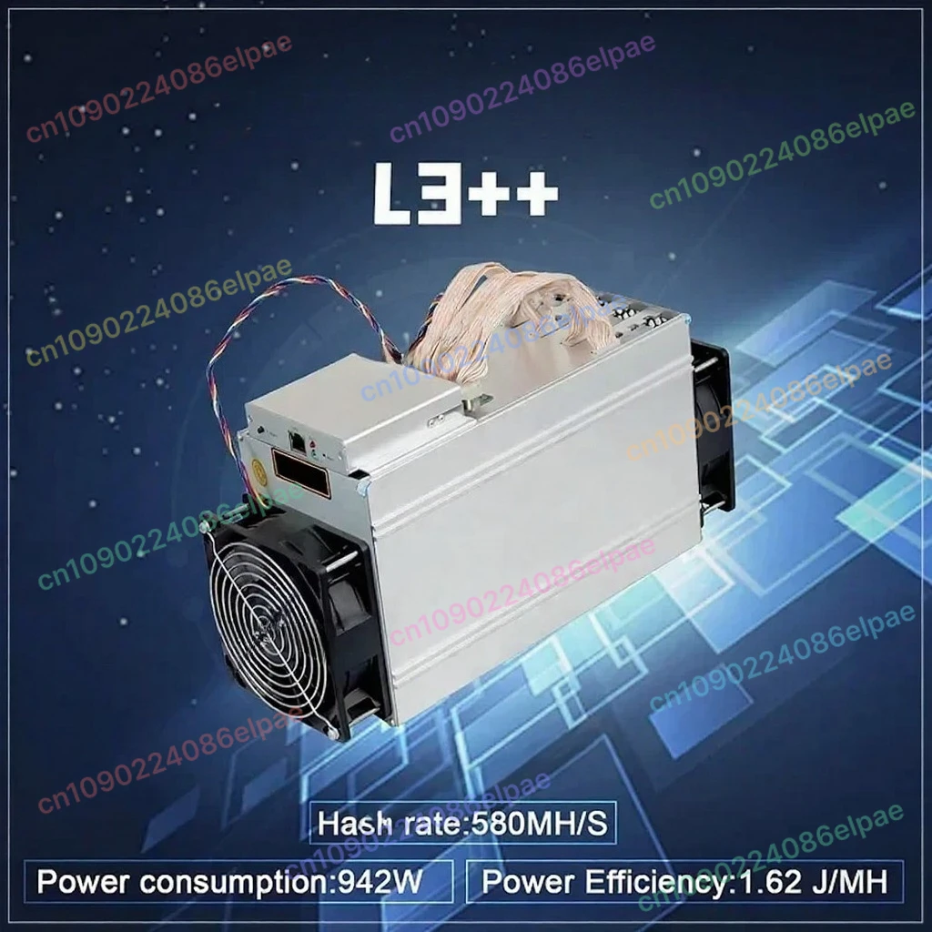 مع جهاز تعدين العملات المعدنية Doge ASIC من L3 L3++ (مع مصدر الطاقة) Scrypt Litecoin Miner 580MH/s LTC Come #4