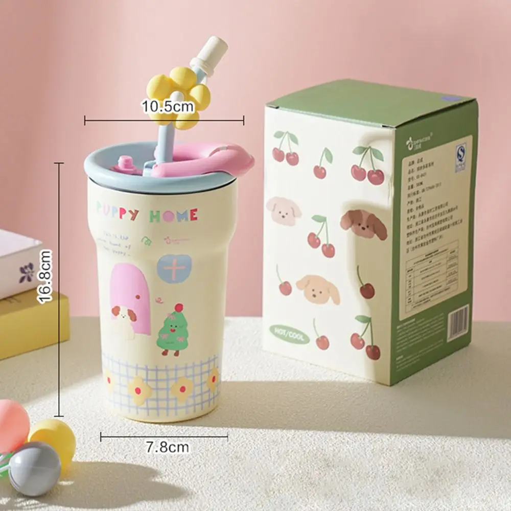 

Portable 700ML Thermal Cup Large Capacity Cartoon Pattern Student Water Cup Leakproof Reausable Vacuum Cup Gift