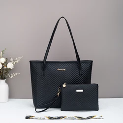 Ladies' wave patterned embroidered shopping bag, high-quality handbag for work and commuting