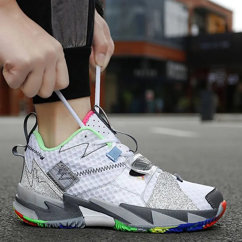 Classic brand Men's Women's Basketball Trainers Comfortable non-slip sports shoes top wear sports basketball shoes