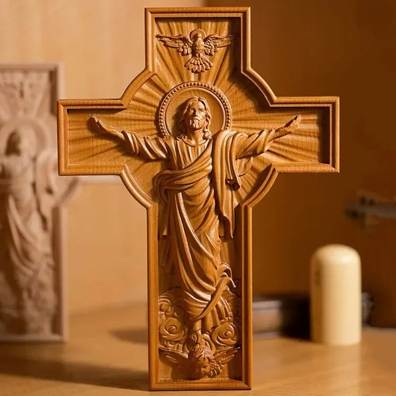 

Wooden Carving Crucifixes for Wall Jesus Wall Decoration Religious Wall Painting Christian Church Jesus Catholic Easter Gift