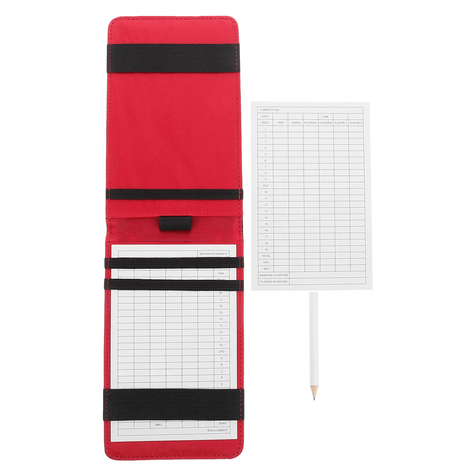 

Golf Scoring Book Accessories Golfing Recording Scorebook Yardage Card Bracket Scorecards Holder Pu Father Cover