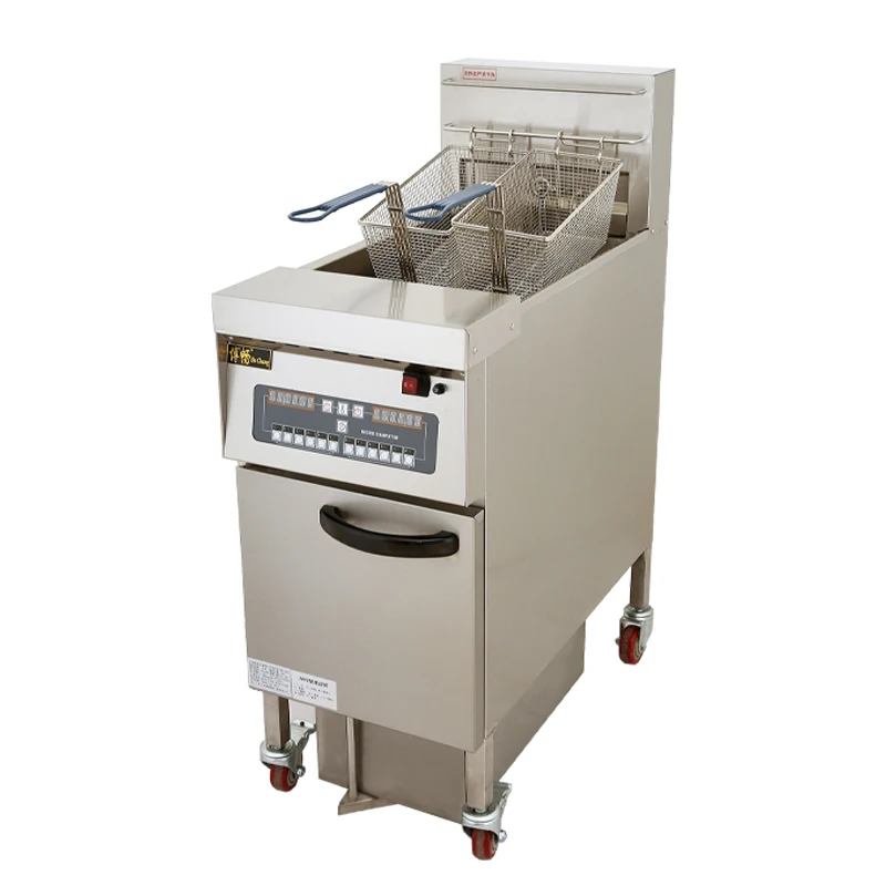 Premium Vertical Digital Fryer, Single Slot Double Basket, with Oil Truck