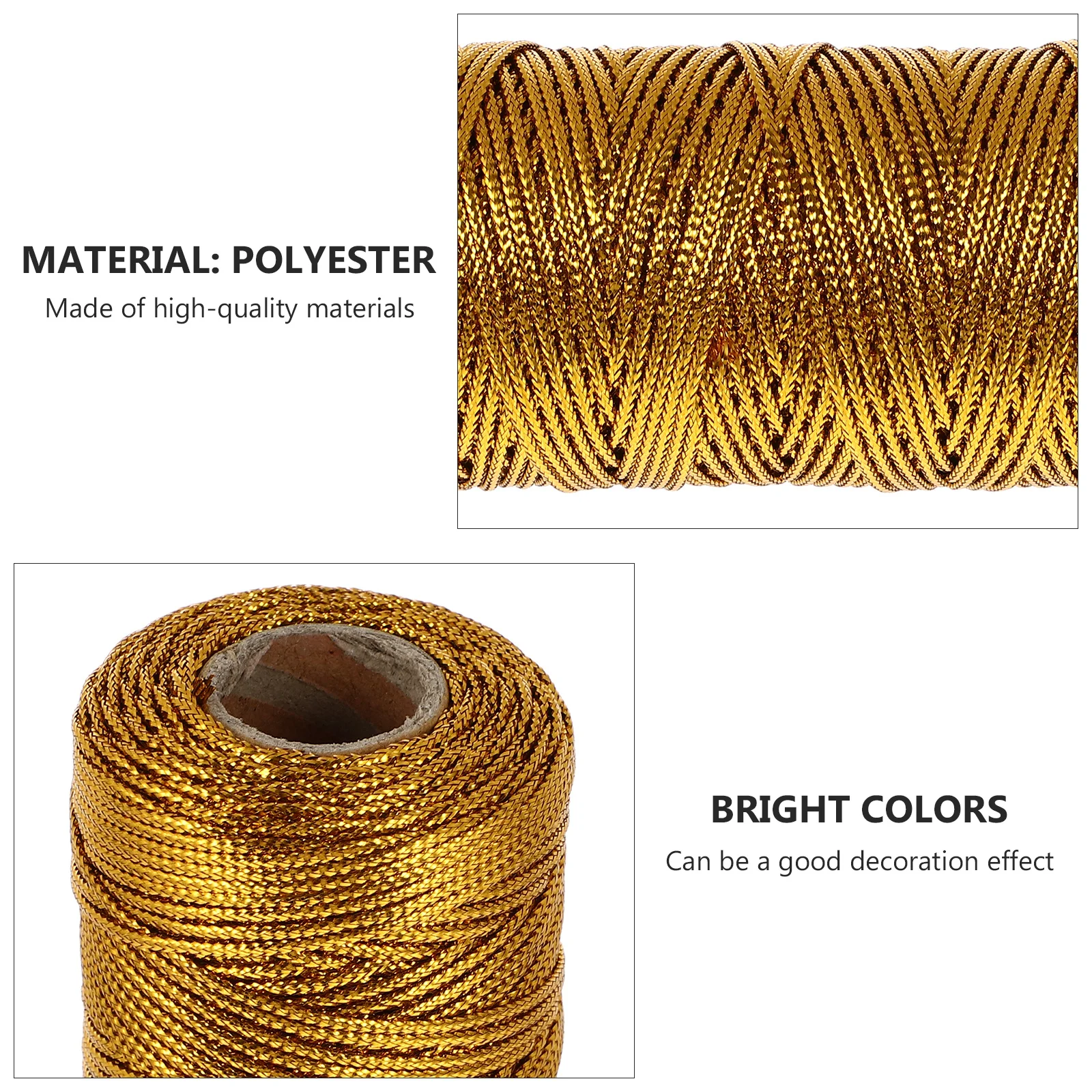 

1 Roll Gift Wrapping Line Long Flexible Polyester Rope For Diy Candy Bag Binding Ropes Cookie Bag Sealing Straps Kraft Paper Tie