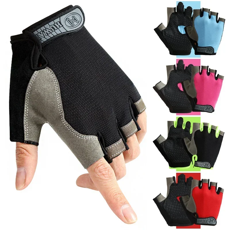 Half Finger Cycling Gloves Men Women Anti Slip Shock Breathable Summer Bicycle Gloves Fingerless Sports Gym Training Bike Gloves