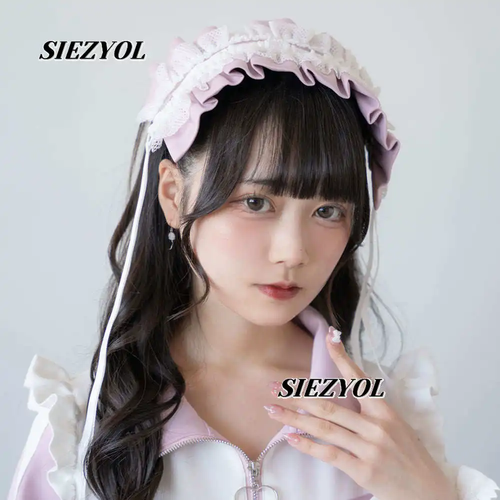 

Lolita Japanese Style Elegant Headband Lace Patchwork Sweet Girly Hair Accessory Cute Versatile Lace Headpiece Headwear