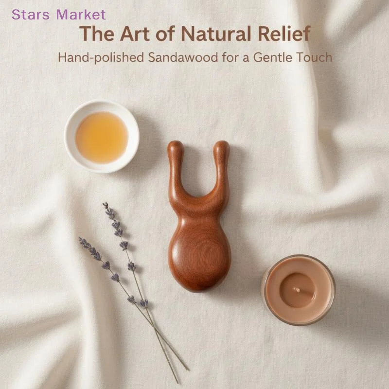 New 1/2Pcs Wooden Nose Gua Sha Massager Facial Massage Stick Pointing Massage Sandalwood Massage Tool For Guasha Scraping