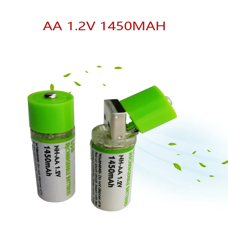 Новая аккумуляторная батарея AA Pilha USB Recarregavel 1,2 В, 1450 мАч, NI-MH, 1450 мАч для дистанционного управления, бритвы, радиоуправления