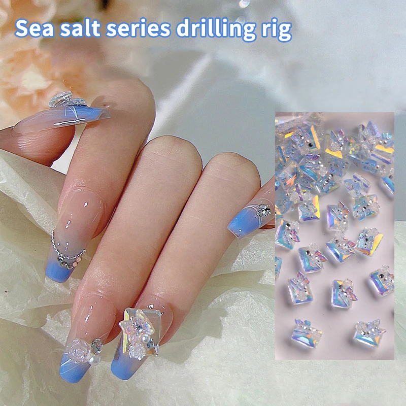 

5 шт. прямоугольные прямоугольные заостренные дно с бриллиантами и бриллиантами, украшения для ногтей, светло-розовый лунный свет, аксессуары для ногтей «сделай сам»