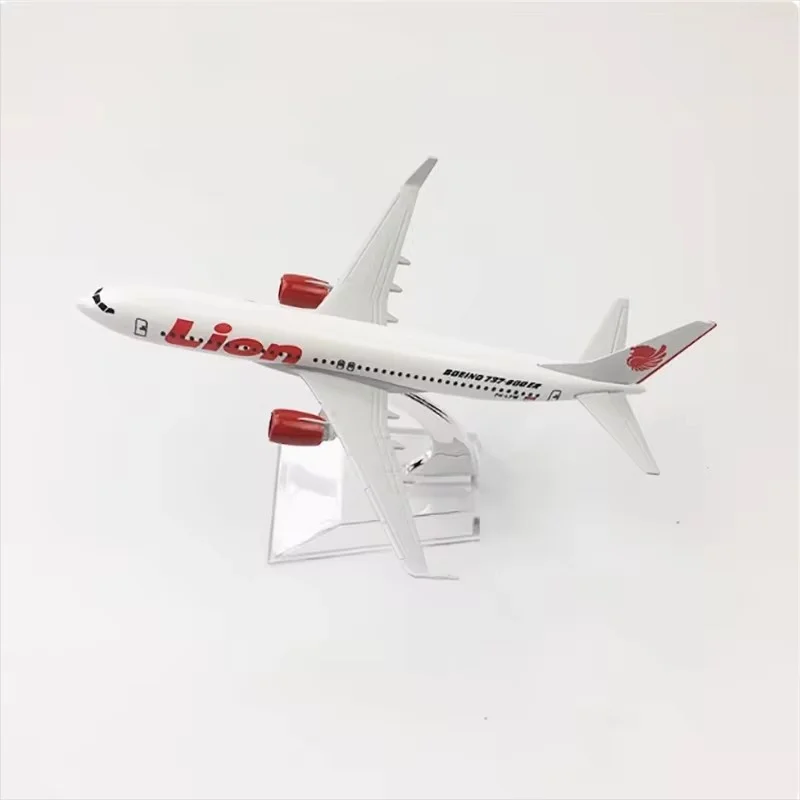 16 سنتيمتر الأسد الهواء B737 سبيكة الصلبة نموذج طائرة زخرفة الحرف نماذج ثابت الحلي جمع العرض