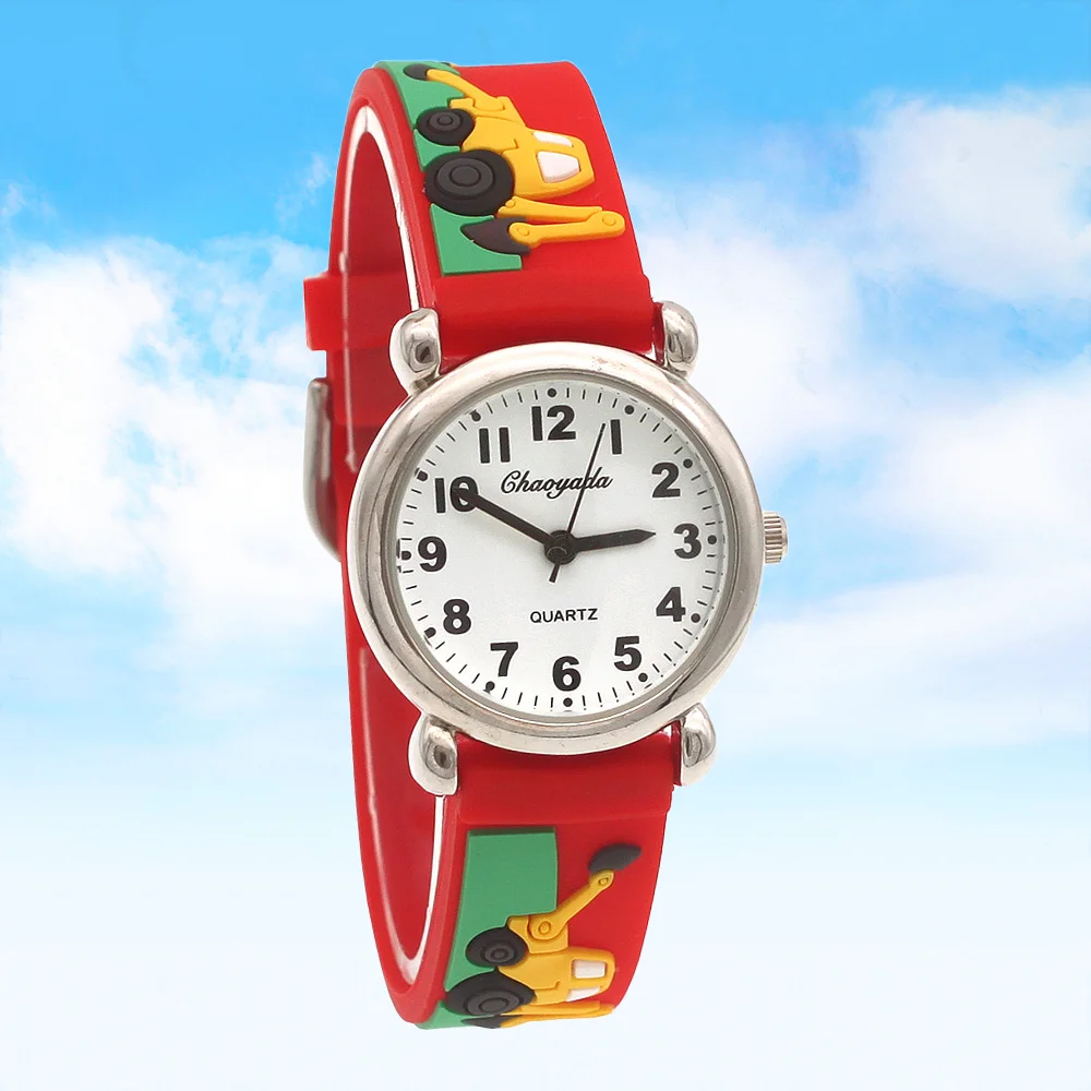 Colorful Digital Quartz Wristwatch for Kids Fashionable Silicone Strap Boys Girls Students Timepiece