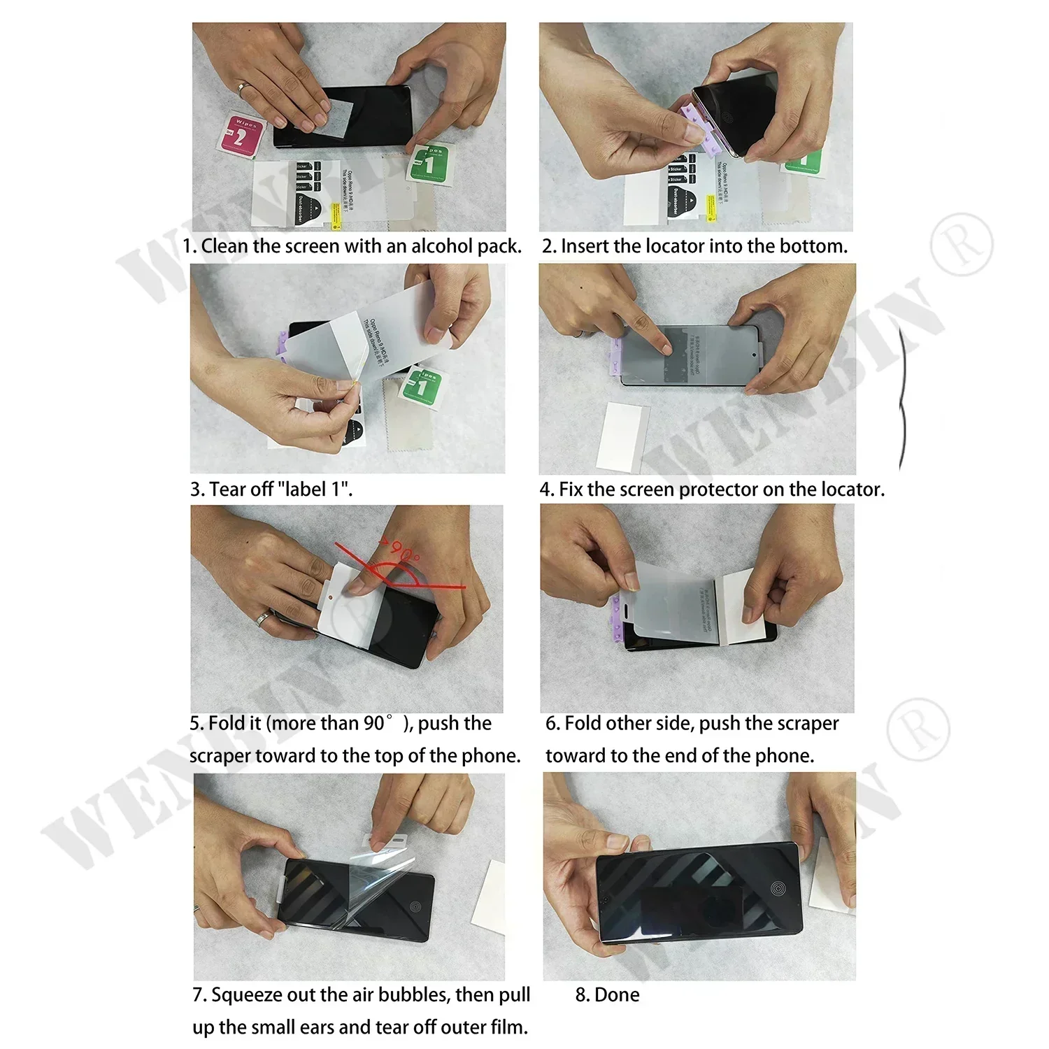 Película protetora de tela de hidrogel, cobertura completa para honra 90 100 80 70 pro lite magic 6 5 4 pro lite x9a x8a x7a x9b x8b x7b, 5 peças