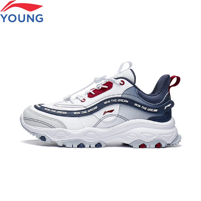 Li-Ning Kids Sports Style Leisure Shoes Cushion Bounce Boys Child Shoes Stable Support Wearable Comfortable Sneakers YKCT156